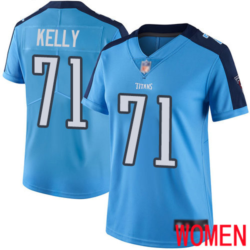 Tennessee Titans Limited Light Blue Women Dennis Kelly Jersey NFL Football 71 Rush Vapor Untouchable